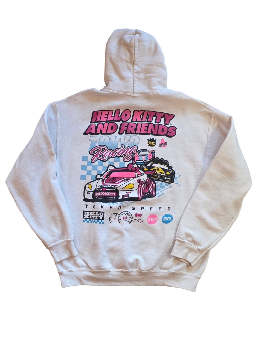 Hello Kitty and Friends Tokyo Speed Racing Medium White Hoodie